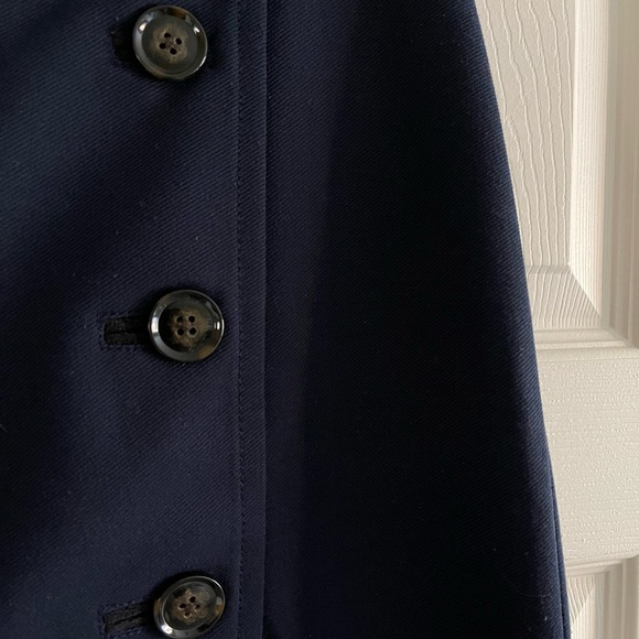 Banana Republic Navy Front Button Pencil Skirt (size 6) - Picture 2 of 10
